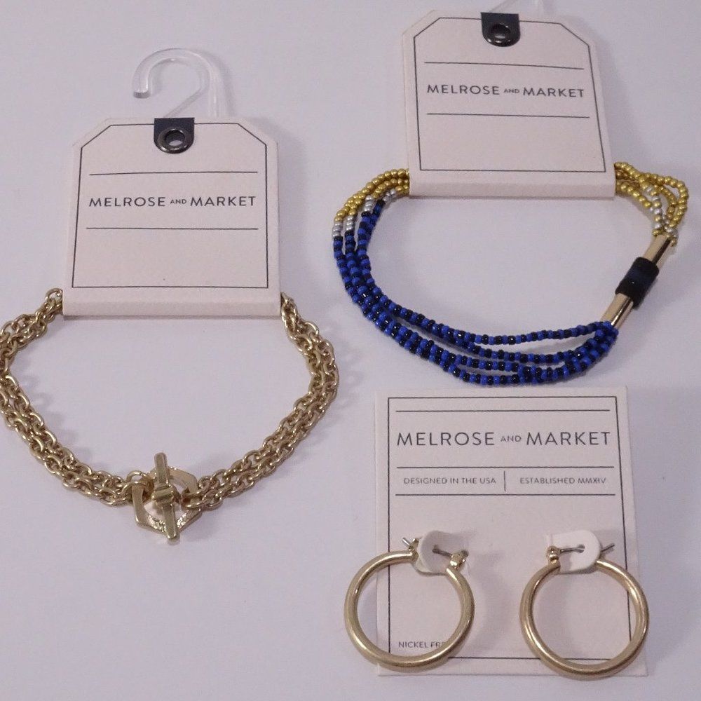 Nordstrom Melrose And Market Bracelet Earrings Set Of 3 Nwt 85